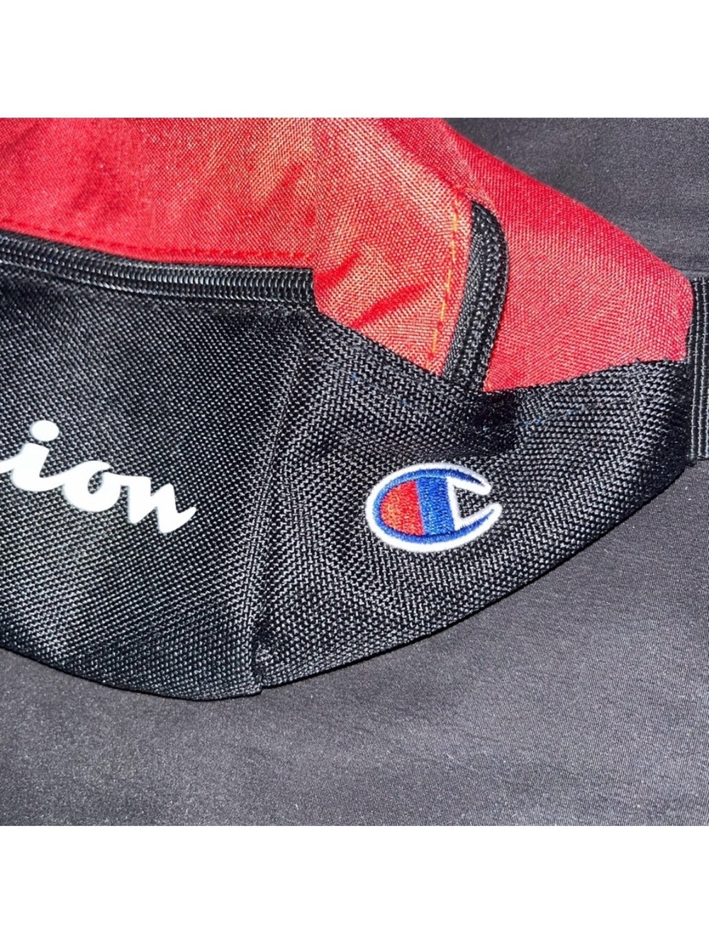 Champion Athletic Apparel Black Red Adjustable Crossbody Bag Belt Bag Fanny Pack - Picture 3 of 10
